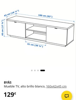 Mueble TV blanco brillo