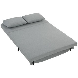 Divano Letto 2 Posti 3 in 1 in Tessuto Effetto Lin