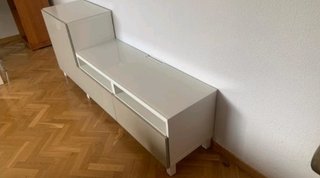 Mueble TV Ikea BESTA Beige/Blanco