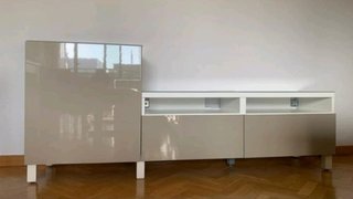 Mueble TV Ikea BESTA Beige/Blanco