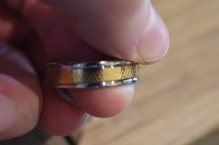 Anillo Imitación Oro y Plata Diseño