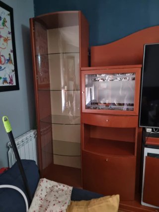 Estantería modular color caoba
