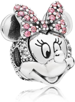 Charm Minnie Mouse Plata 925 Rosa