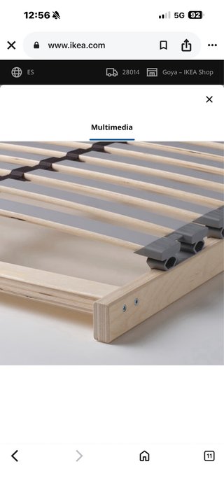 Cama doble Ikea Malm blanca