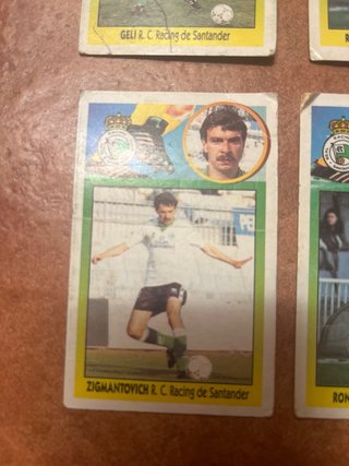 4 Cromos Fútbol R.C. Racing de Santander