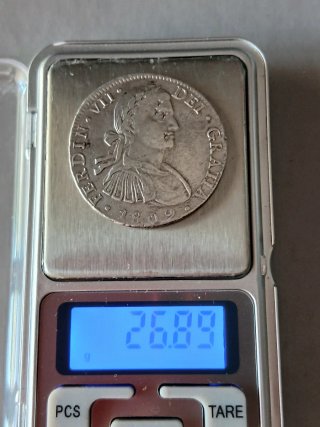 2 Monete da 8 Reales di Carlo IV e Ferdinando VII