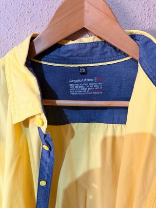 Camisa Angelo Litrico amarilla hombre T.45/46 2XL