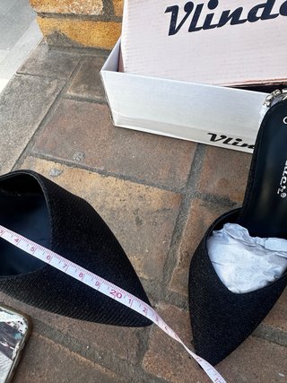 Zapatos Vlinder Negros Tacón Brillantes