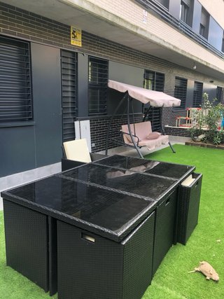 Conjunto mesa y sillas de jardín ratán