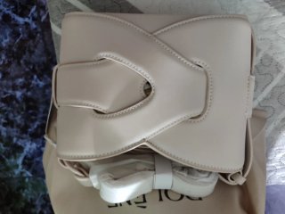 Bolso de mano mujer beige
