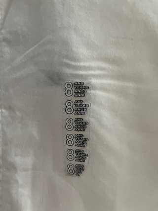 Camisa blanca manga corta talla 8