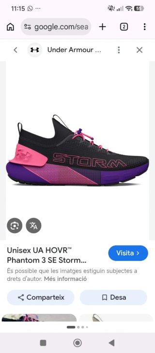 Zapatillas Under Armour Storm Negras y Rosas