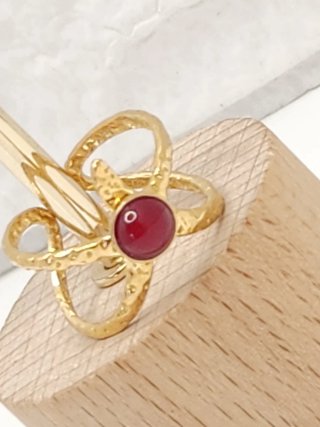 Anillo Acero Quirúrgico Chapado Oro