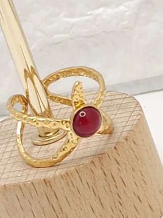 Anillo Acero Quirúrgico Chapado Oro