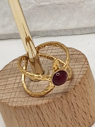 Anillo Acero Quirúrgico Chapado Oro