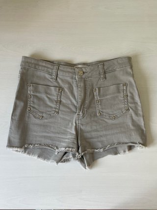 Vaquero corto Brownie gris con tachuelas talla 38
