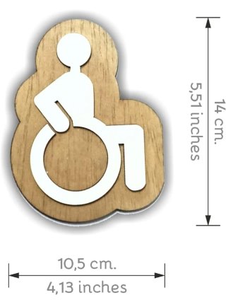 Señal de baño de madera