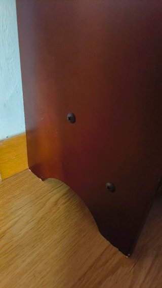 Revistero con mesa abatible de madera