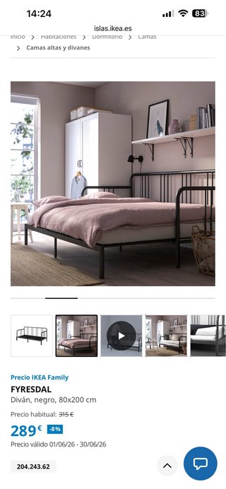 Cama Ikea extensible + colchon