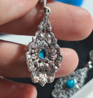 Pendientes Vintage Marquesitas y Turquesas