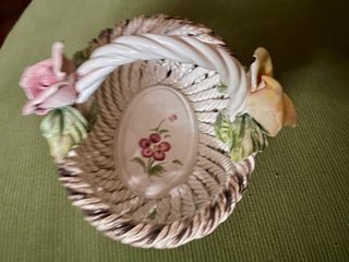 Vaso e cestino vintage Capodimonte originali