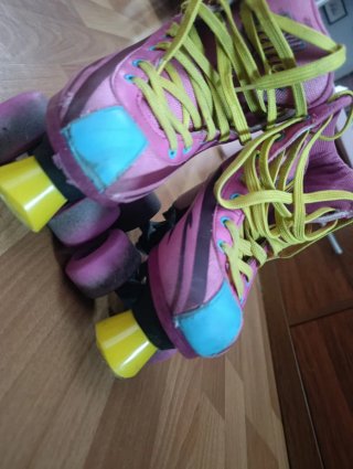 Patines de 4 ruedas infantiles rosas