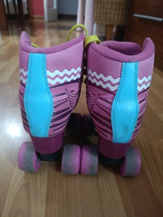 Patines de 4 ruedas infantiles rosas