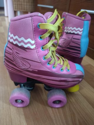 Patines de 4 ruedas infantiles rosas