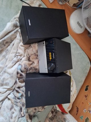 Minicadena Philips MCM2300 Plata/Negro