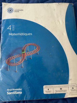 Libro de 4 de la ESO de matemáticas.