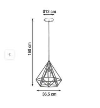 Lámpara de techo geométrica