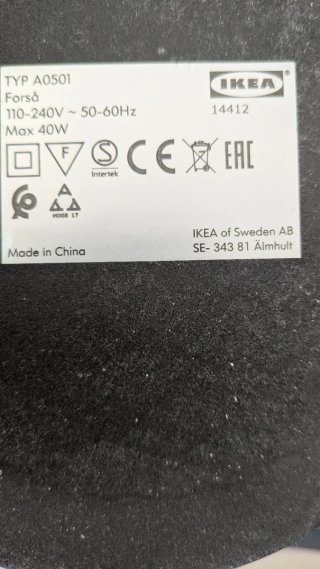 Flexo IKEA FORSÅ azul regulable