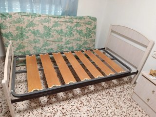 Cama 90cm completa: Colchón, Somier y Cabecero