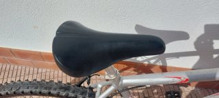 Bicicleta MTB Topbike Roja y Plata