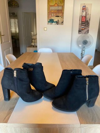 Botines Xti Negros Tacon y botines negros cómodos