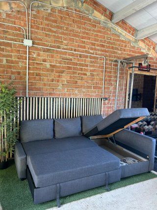 SOFA CAMA IKEA FRIHETEN GRIS LIMPIO