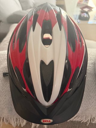 Casco de Bicicleta Bell Rojo y Blanco