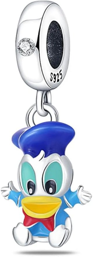 Charm Plata Ley 925 Donald Compatible Pulsera Pa