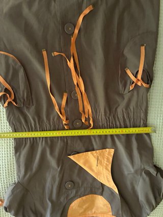 Vestido VAN-DOS marrón y naranja