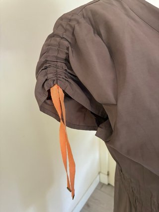 Vestido VAN-DOS marrón y naranja