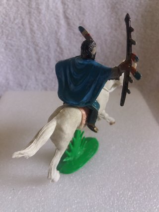 Jefe Indio a Caballo Goma/Plástico Jecsan Raro