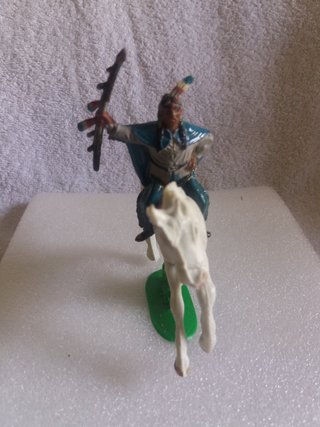 Jefe Indio a Caballo Goma/Plástico Jecsan Raro