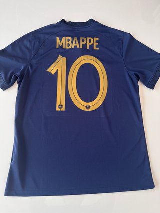Camiseta Nike Francia 2022 Mbappe 10 Talla L azul