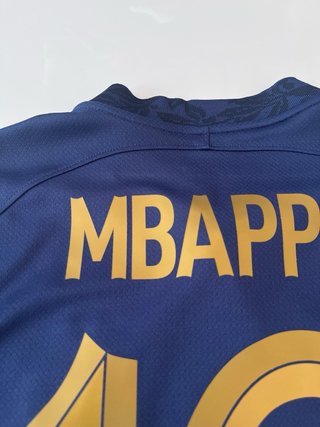Camiseta Nike Francia 2022 Mbappe 10 Talla L azul