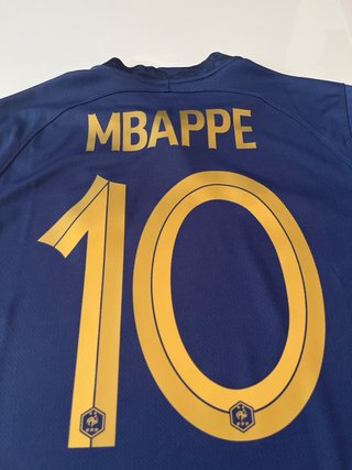 Camiseta Nike Francia 2022 Mbappe 10 Talla L azul