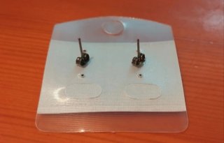 Pendientes botón turquesa esmaltado