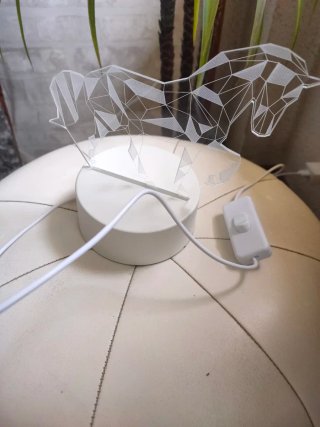 Lámpara LED 3D Caballo USB con interruptor