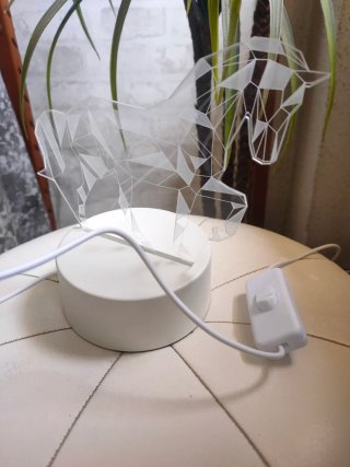 Lámpara LED 3D Caballo USB con interruptor