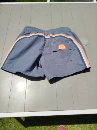 Bañador hombre gris y naranja