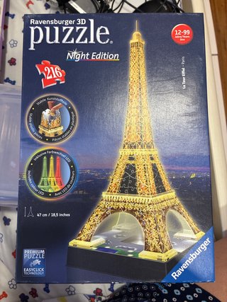 Puzzle 3D Ravensburger Torre Eiffel Night Edition